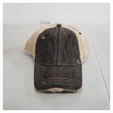 Angry Minnow Vintage Hat - Distressed Black XXL (hat DOES NOT have logo)