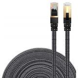 Cat 7 Ethernet Cable, DanYee Nylon Braided 10ft CAT7 High Speed Professional Gold Plated Plug STP Wires CAT 7 RJ45 Ethernet Cable