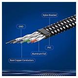 Cat 7 Ethernet Cable, DanYee Nylon Braided 10ft CAT7 High Speed Professional Gold Plated Plug STP Wires CAT 7 RJ45 Ethernet Cable