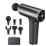 TaoTronics Massage Gun, Muscle Gun with Up To 10 H Battery Life, 3200rpm/Min Vibrating Reach Deep Tissue, Ultra Quiet And Portable Percussion Massager Gun