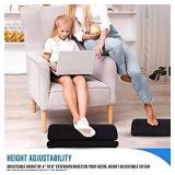 Ergonomic Foot Rest by Ergrowth, Adjustable Office Foot Rest, Travel Foot Rest Pillow, Foot Cushion, Footrest for Desk, Leg Rest