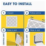 Aerostar 16x20x1 MERV 8 Pleated Air Filter, AC Furnace Air Filter, 6 Pack (Actual size 15 3/4"x 19 3/4" x 3/4")