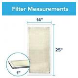 Filtrete 14x25x1, AC Furnace Air Filter, MPR 300, Clean Living Basic Dust, 6-Pack (exact dimensions 13.81 x 24.81 x 0.81)