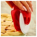 Pastry Wheel Decorator and Cutter Set for Beautiful Pie Crust or Ravioli Pasta, Pizza Pastry lattice Decoration Tools includes pie shield