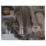 Faucet Water Filter Stainless-Steel Reduce Chlorine High Water Flow, Water Purifier with Ultra Adsorptive Material, Water Filters for Faucets-Fits Standard Faucets may vary from stock photo