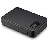 Younion Pistol Safe, Portable Travel Gun Safe,Handgun Lock Box, Gun Safes for Cars, Black missing one foam insert