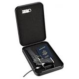 Younion Pistol Safe, Portable Travel Gun Safe,Handgun Lock Box, Gun Safes for Cars, Black missing one foam insert