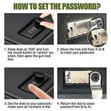 Younion Pistol Safe, Portable Travel Gun Safe,Handgun Lock Box, Gun Safes for Cars, Black missing one foam insert