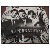 Supernatural Merch Fuzzy Fluffy Plush Micro Soft Flannel Throw Blanket Fit Couch Chair Bed Sofa, Machine Washable 60x50 inch black and white not color see pictures