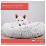Calming Shag Fur Donut Cuddler Cat & Dog Bed days 36x36 inches on tag