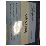 Quilt Set Coverlet Twin Size Navy blue varies from stock photo may not have shams