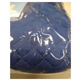 Quilt Set Coverlet Twin Size Navy blue varies from stock photo may not have shams