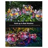 Solar Lights Outdoor Butterfly Lights Garden Decorative Solar Stake Lights with Butterflies Decor Powered Waterproof for Garden Yard Pathway 2 Pack