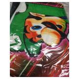 Super Mario 4PCS Bathroom Rugs Set Shower Curtain Non-Slip Toilet Lid Mat Cover may vary from stock photo