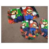 Super Mario 4PCS Bathroom Rugs Set Shower Curtain Non-Slip Toilet Lid Mat Cover may vary from stock photo