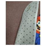 Super Mario 4PCS Bathroom Rugs Set Shower Curtain Non-Slip Toilet Lid Mat Cover may vary from stock photo