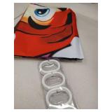 Super Mario 4PCS Bathroom Rugs Set Shower Curtain Non-Slip Toilet Lid Mat Cover may vary from stock photo