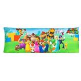 Kids Bedding Super Soft Microfiber Zippered Pillow Cover, 20x30 inches, Super Mario