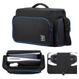 DRZERUI Carrying Case for PS5, Travel Bag for Playstation DualSens Controller, PS5 Games, Console Base and Gaming Accessories
