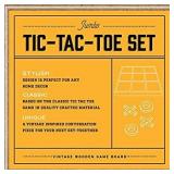 Refinery and Co. 10 Piece Premium Solid Wood Tic-Tac-Toe Board Game, Giant Gold 14Ã® Outdoor/Indoor Party Set Toy For Children/ Adults, Perfect For Backyard Entertainment, Classic Coffee Table Home 