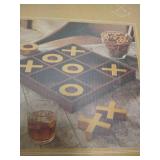 Refinery and Co. 10 Piece Premium Solid Wood Tic-Tac-Toe Board Game, Giant Gold 14Ã® Outdoor/Indoor Party Set Toy For Children/ Adults, Perfect For Backyard Entertainment, Classic Coffee Table Home 