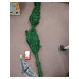 7ft Artificial Christmas Tree Xmas Pine Tree with Solid Metal Legs Perfect for Indoor and Outdoor Holiday Decoration, Green comes with one set of led string lights