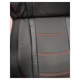 CAR PASS Car Seat Cushion Protector Black Leather Universal Waterproof Fit Cars single seat
