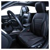 CAR PASS Car Seat Cushion Protector Black Leather Universal Waterproof Fit Cars single seat
