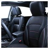 CAR PASS Car Seat Cushion Protector Black Leather Universal Waterproof Fit Cars single seat