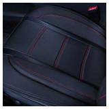 CAR PASS Car Seat Cushion Protector Black Leather Universal Waterproof Fit Cars single seat