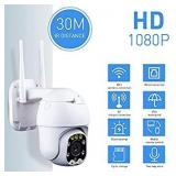 Outdoor PT WiFi IP Security Camera 1080P Home Surveillance Camera Pan/Tilt Two-Way Audio Motion Detection Color Night Vision SD Recording Auto Tracking AT-200DW