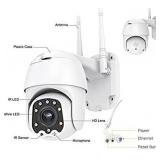 Outdoor PT WiFi IP Security Camera 1080P Home Surveillance Camera Pan/Tilt Two-Way Audio Motion Detection Color Night Vision SD Recording Auto Tracking AT-200DW