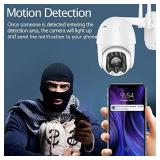 Outdoor PT WiFi IP Security Camera 1080P Home Surveillance Camera Pan/Tilt Two-Way Audio Motion Detection Color Night Vision SD Recording Auto Tracking AT-200DW