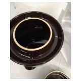 Fermentation Crock Jar 5 Liter / 1.3 Gallon - Stoneware Pot for Fermenting, Pickling Kimchi, Pickles, Vegetables, Kombucha - Glazed Fermenter with Stone Weights, Lid & Pickle Tamper