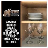 Gorilla Grip Original Smooth Top Slip-Resistant Drawer and Shelf Liner, Non Adhesive Roll, 17.5 Inch x 20 FT, Durable Kitchen Cabinet Shelves Liners for Kitchens Drawers, Quatrefoil White Gray