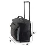 2 in 1 Insulated Rolling Cooler Backpack with Wheels Roller Bag, Insulated Leak Proof, Roller Backpack Lunch Bag for Men and Women, Camping, Picnics, Hiking, Insulated Roller Bag - Fits 40 Cans does h