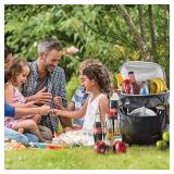 2 in 1 Insulated Rolling Cooler Backpack with Wheels Roller Bag, Insulated Leak Proof, Roller Backpack Lunch Bag for Men and Women, Camping, Picnics, Hiking, Insulated Roller Bag - Fits 40 Cans does h