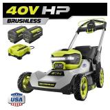 RYOBI 40V HP Brushless 21 in. Cordless Battery Walk Behind Self-Propelled Lawn Mower with (2) 6.0 Ah Batteries and Charger