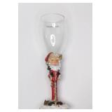 Christmas Lot: 2006 Thomas Kinkade Sweet Heart Cottage III. with 9 windows that light up! + Mickey Mouse Snow Globe & Santa Glass