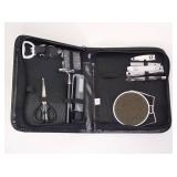 Misc Lot: RPM Cologne, Cargo Net, Travel Kit, Pump Dispenser & Peach Vase