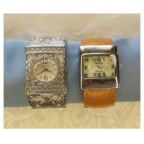 3 Geneva Ladies Cuff Wrist Watches + 1 no brand locket cuff wrist watch