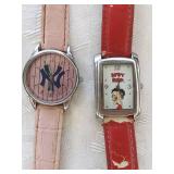 2007 Official New York Yankees & 2005 Betty Boop Watch