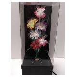 Vintage Fiber Optic Flower Lamp with non working Music Box