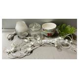 Various Containers and String of Lights
