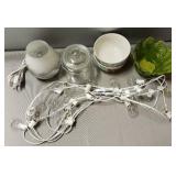 Various Containers and String of Lights