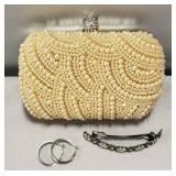Costume Jewelry plus Pearl Appearance Pocket Book