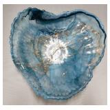 Blue Glass Bowl- 16"X15"