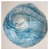 Blue Glass Bowl- 16"X15"
