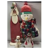 Christmas Advent Calendar - L30", Snowman Lamp-L14", Santa- L36"