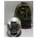 Motorcycle Helmet & The North Shore Book Bag